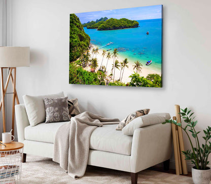 Bella Home Koh Samui Beach Island View Print Canvas Ready to hang