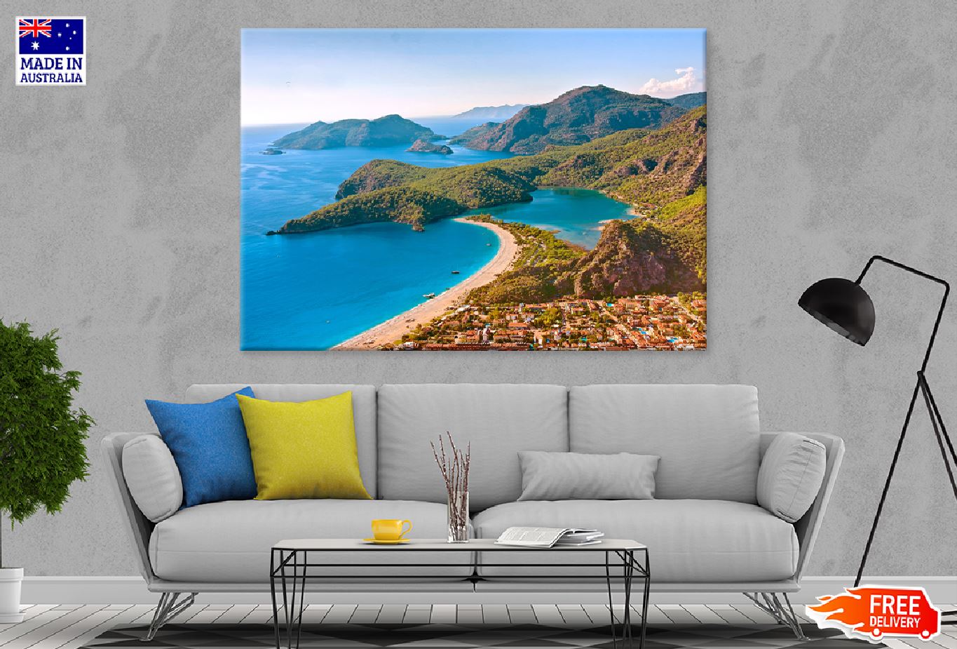 Oludeniz Beach View Photograph Turkey Print 100% Australian Made