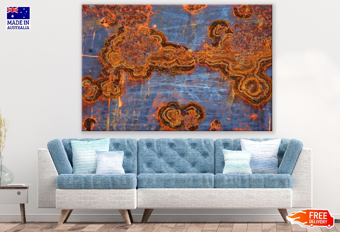 Orange Gold Abstract Design Print 100% Australian Made