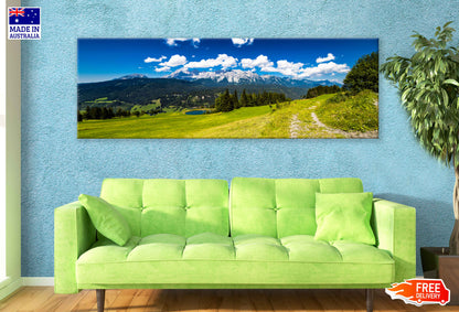 Panoramic Canvas Dachstein Landscape Scenery Photograph High Quality 100% Australian Made Wall Canvas Print Ready to Hang