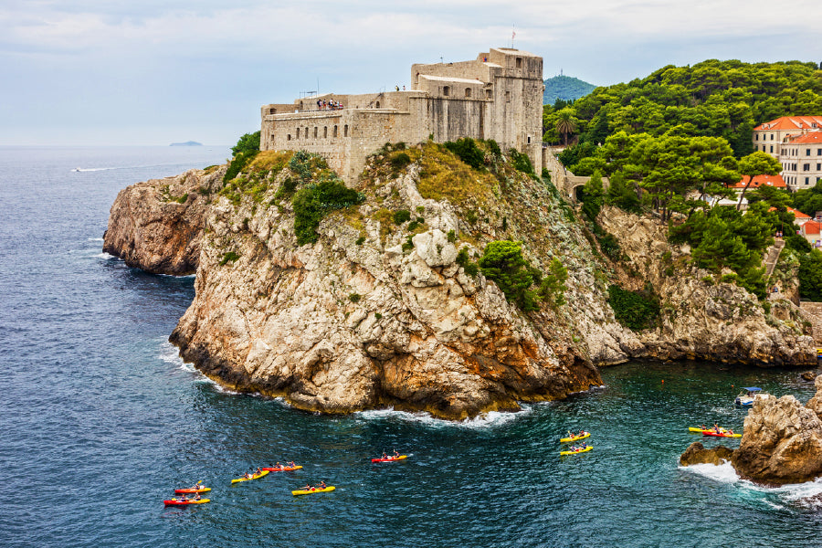Dubrovnik Sea Coastline Scenery View Photograph Home Decor Premium Quality Poster Print Choose Your Sizes