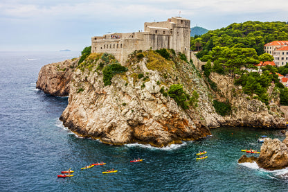 Dubrovnik Sea Coastline Scenery View Photograph Home Decor Premium Quality Poster Print Choose Your Sizes