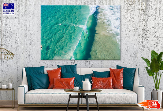 Surfer on Wave at Beach View Australia Print 100% Australian Made