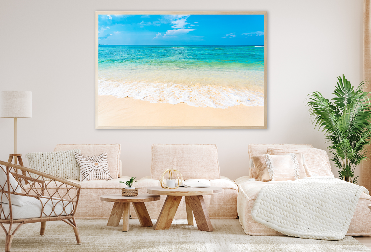Sea Shore & Sea Sky View Photograph Home Decor Premium Quality Poster Print Choose Your Sizes