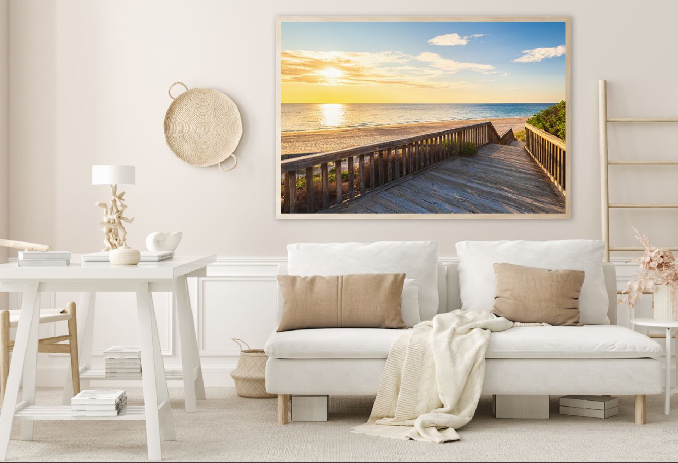 Boardwalk to O'Sullivan Beach View Photograph Home Decor Premium Quality Poster Print Choose Your Sizes