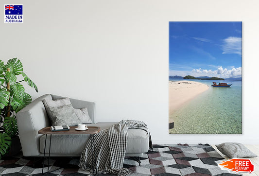 Boat on South Sea View Photograph Thailand Print 100% Australian Made