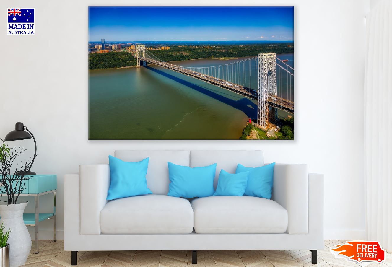 George Washington Bridge View Photograph, New York City Print 100% Australian Made