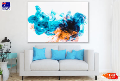 Blue Orange & Black Abstract Design Print 100% Australian Made