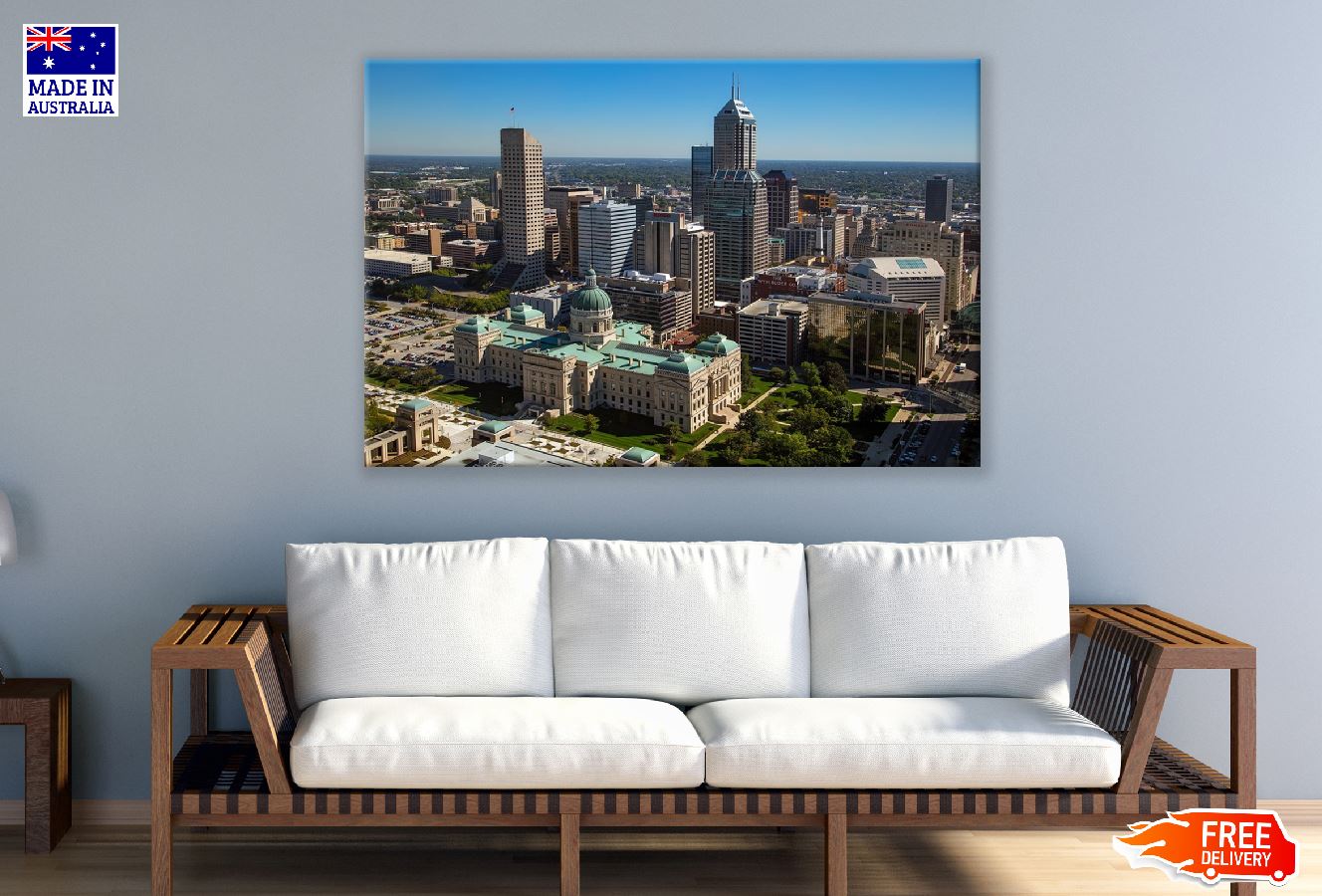 Downtown Indianapolis Skyline Photograph Print 100% Australian Made