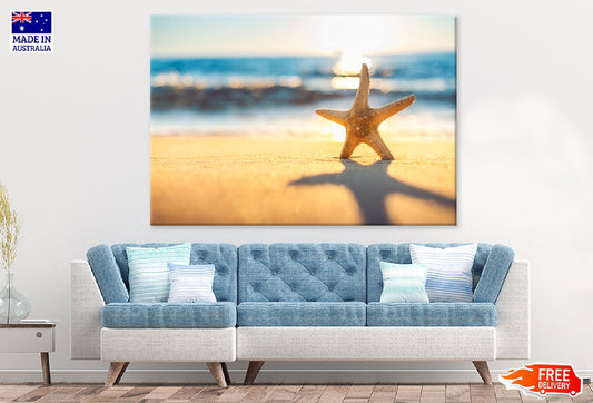 Starfish on Sea Sand View Photograph Print 100% Australian Made