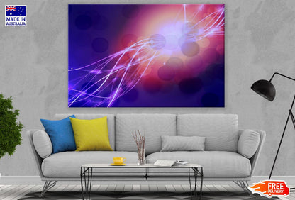 Pink Lines & Lights Digital Abstract Design Print 100% Australian Made