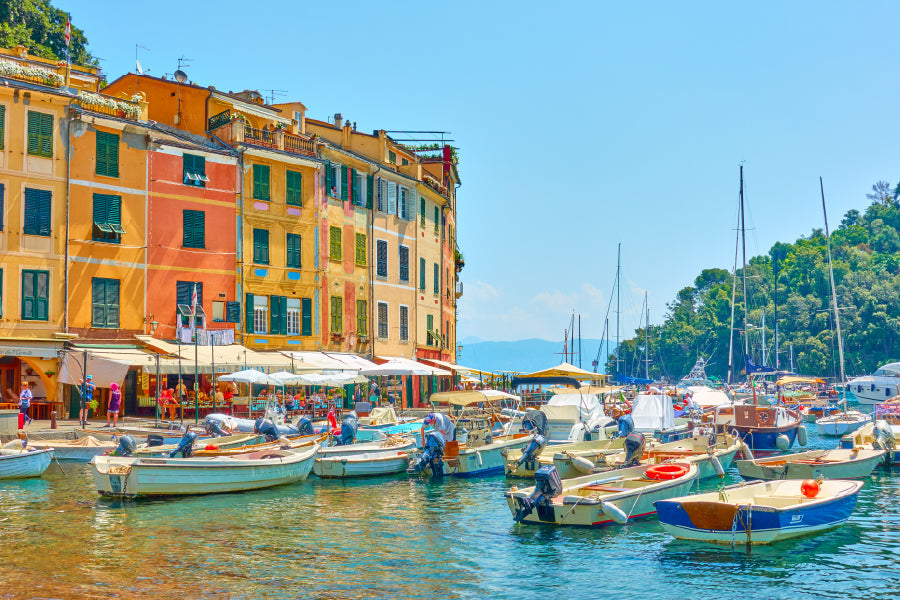 Harbour Portofino View Photograph Liguria Home Decor Premium Quality Poster Print Choose Your Sizes