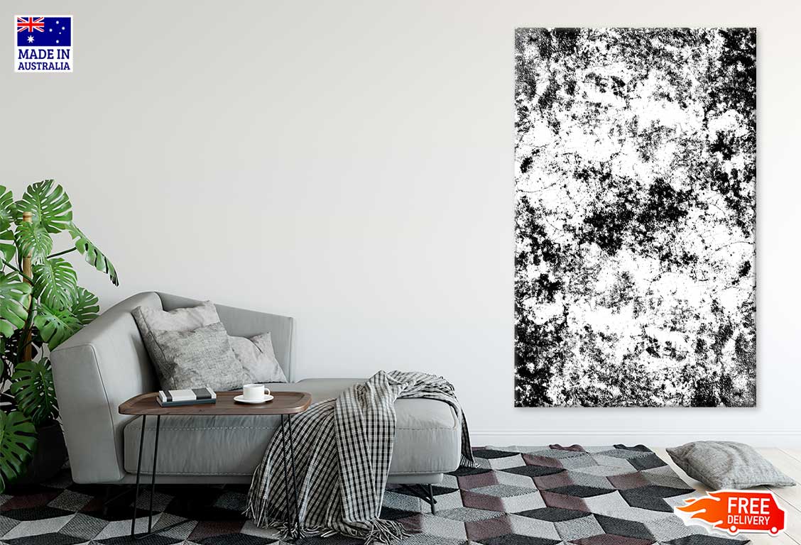 Grunge Texture B&W Abstract Design Print 100% Australian Made