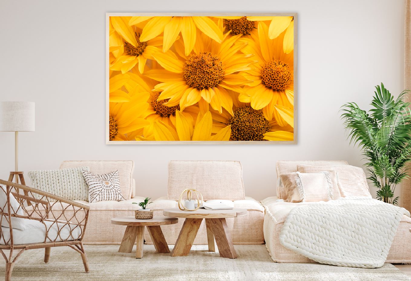 Yellow Flowers Closeup View Photograph Home Decor Premium Quality Poster Print Choose Your Sizes