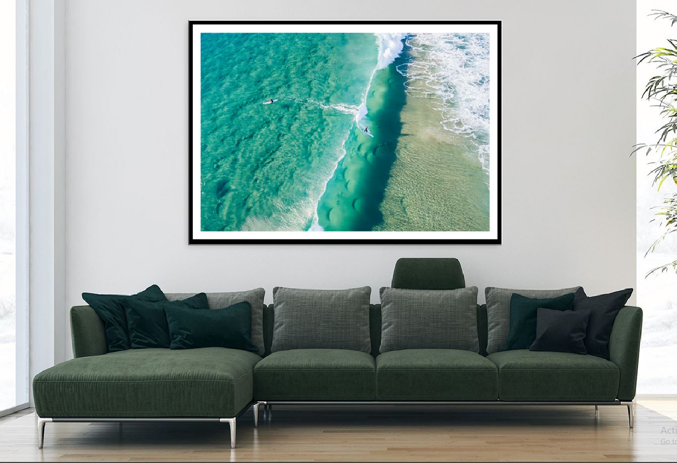 Surfer on Wave at Beach Photograph Australia Home Decor Premium Quality Poster Print Choose Your Sizes
