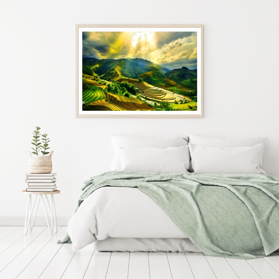 Paddy Fields Scenery View Home Decor Premium Quality Poster Print Choose Your Sizes