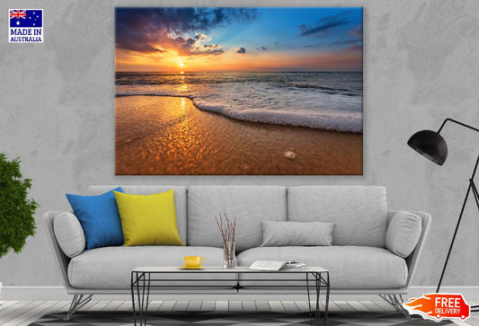 Beach view From Shore Sunset Photograph Print 100% Australian Made