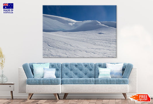 Mountain Summit Covered with Snow Photograph Print 100% Australian Made