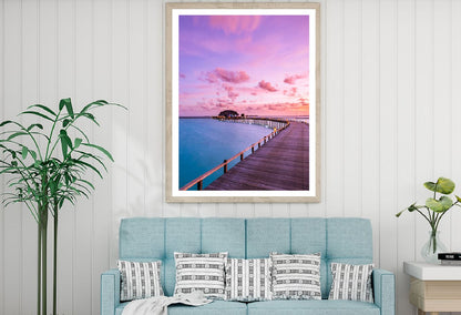 Villas Seascape with Soft Lights View Photograph Home Decor Premium Quality Poster Print Choose Your Sizes