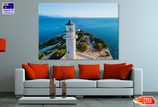 Trees Tower & Sea Sky View Photograph Print 100% Australian Made