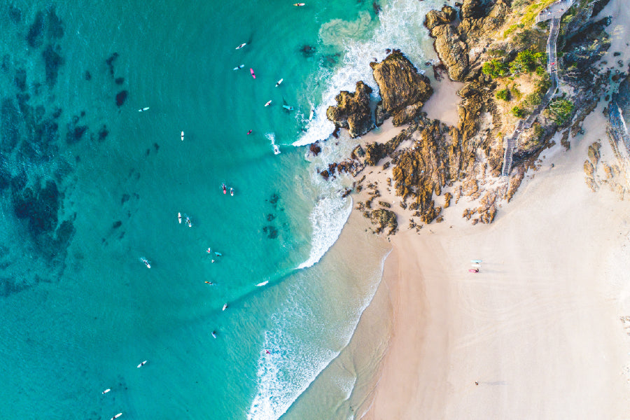 Aerial View Noosa Byron Gold Coast Photograph Print 100% Australian Made