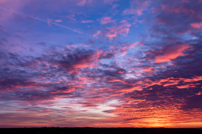 Sunset Cloudy Sky Scenery View Print 100% Australian Made