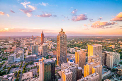 Bella Home Skyline of Atlanta City at Sunset Print Canvas Ready to hang