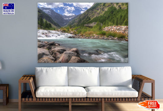 Summer Mountain Landscape River Photograph Print 100% Australian Made