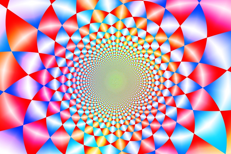 Pink Blue & Red Abstract Design Print 100% Australian Made