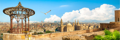 Panoramic Canvas Cairo Deck Mosque Photograph High Quality 100% Australian Made Wall Canvas Print Ready to Hang