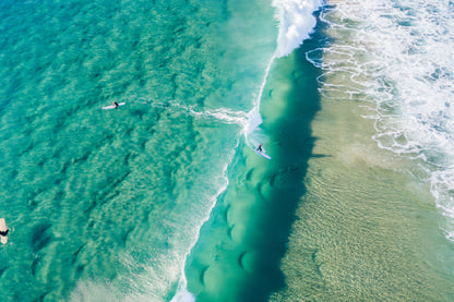 Surfer on Wave at Beach View Australia Print 100% Australian Made