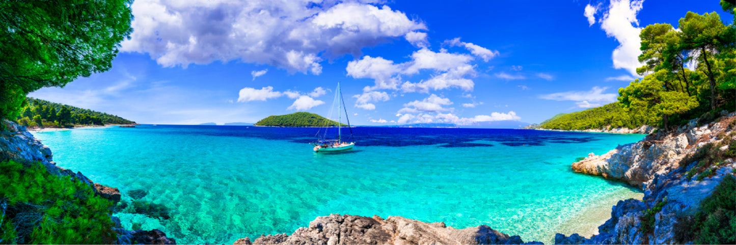 Panoramic Canvas Stunning Sea Scenery Photograph High Quality 100% Australian made wall Canvas Print ready to hang