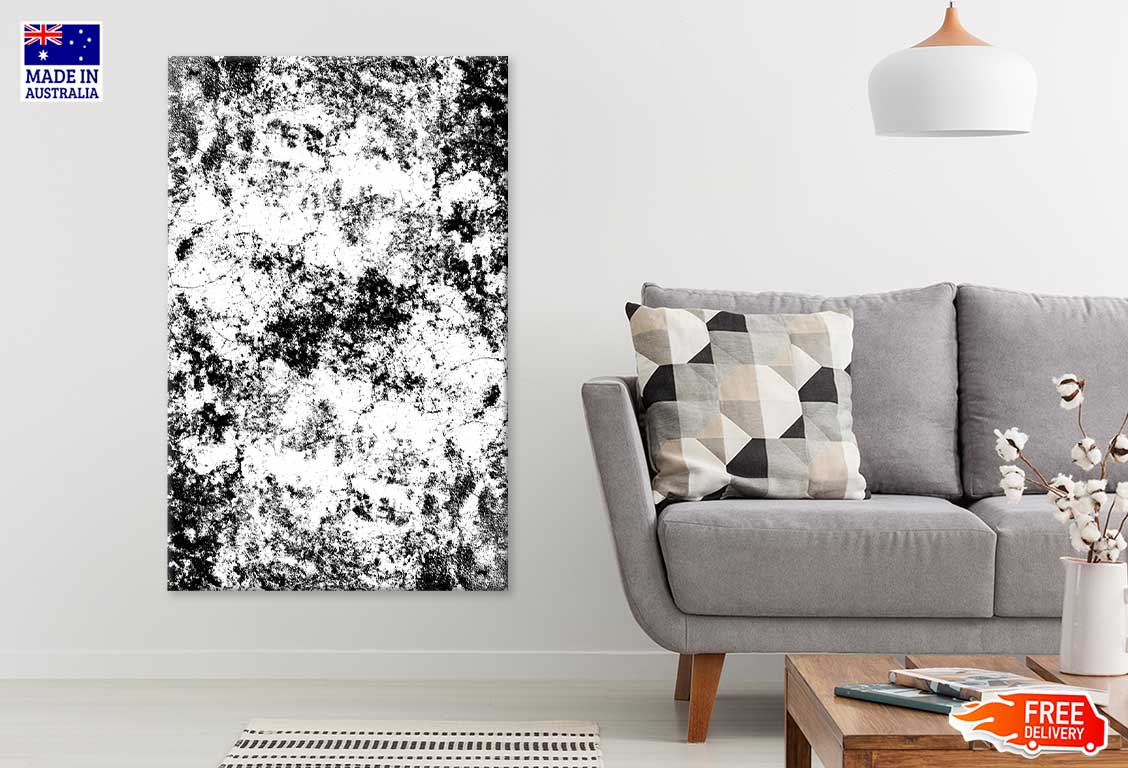 Grunge Texture B&W Abstract Design Print 100% Australian Made