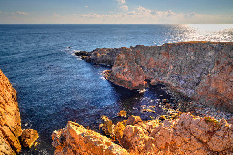 Rocky Coast Beach Aerial View Photograph Print 100% Australian Made