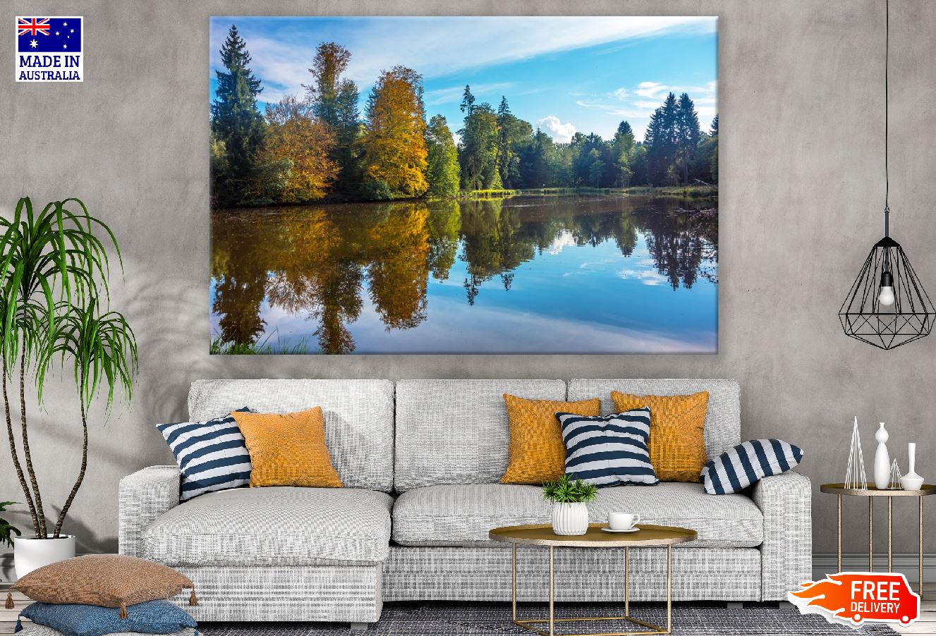 Autumn Forest & River Photograph Print 100% Australian Made