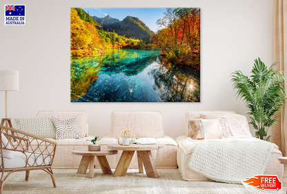 Autumn Trees & River View Print 100% Australian Made