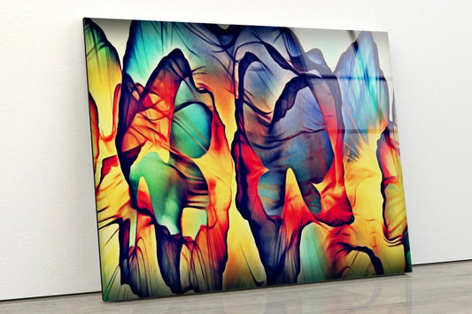 Colorful Abstract Design Acrylic Glass Print Tempered Glass Wall Art 100% Made in Australia Ready to Hang