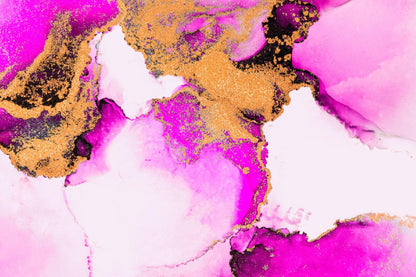Black Pink & Gold Splash Abstract Design Home Decor Premium Quality Poster Print Choose Your Sizes