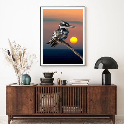 Kookaburra Bird at Sunset Scenery Home Decor Premium Quality Poster Print Choose Your Sizes