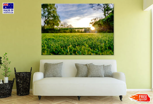 Green Lawn Grasses View Photograph Print 100% Australian Made