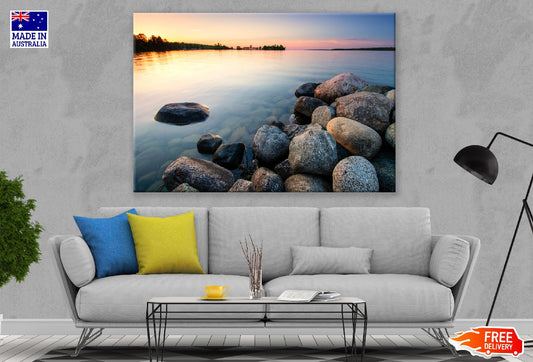 Rocky Lake Sunset Photograph Print 100% Australian Made