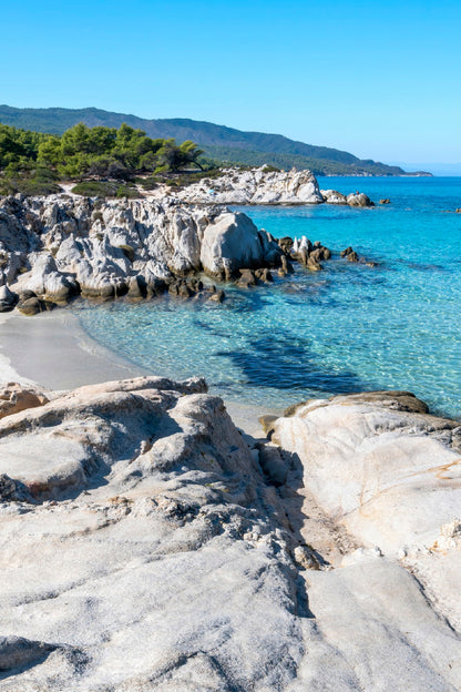 Rocky Coast Aegean Sea Photograph Print 100% Australian Made