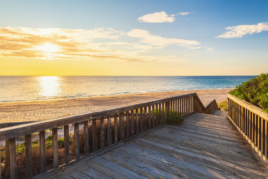 Boardwalk to O'Sullivan Beach View Photograph Home Decor Premium Quality Poster Print Choose Your Sizes