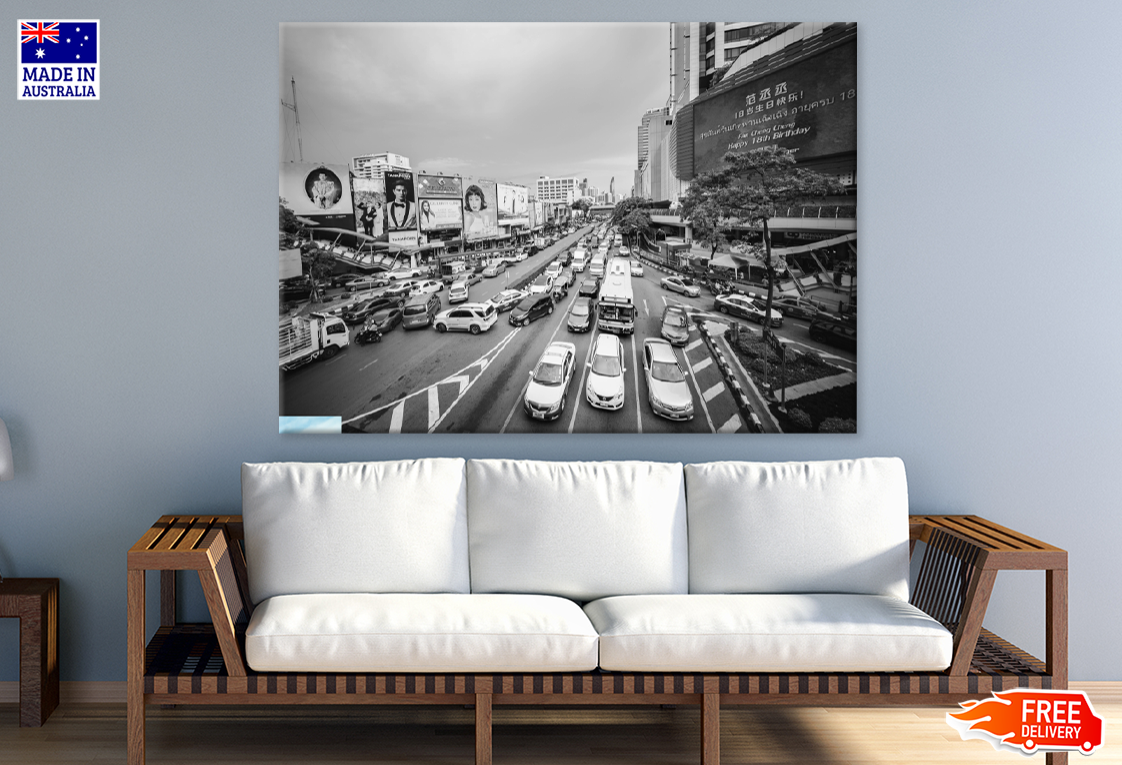 B&W City View Photograph Print 100% Australian Made