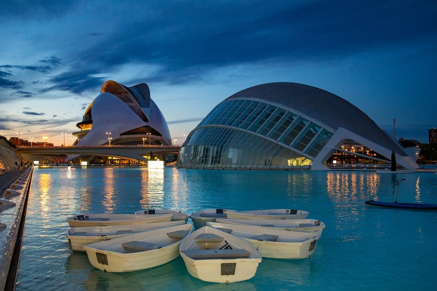 The City of Arts and Sciences Valencia Sunset Photograph Print 100% Australian Made