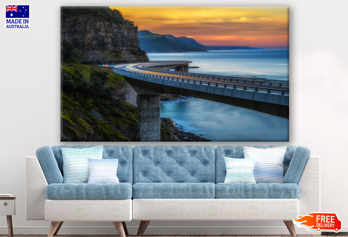 Sea Cliff Bridge in Australia Sunset Photograph Print 100% Australian Made