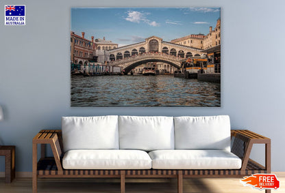 Rialto Bridge Grand Canal in Venice, Italy Print 100% Australian Made