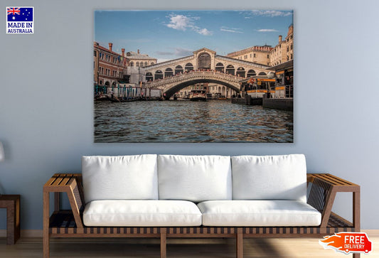 Rialto Bridge Grand Canal in Venice, Italy Print 100% Australian Made
