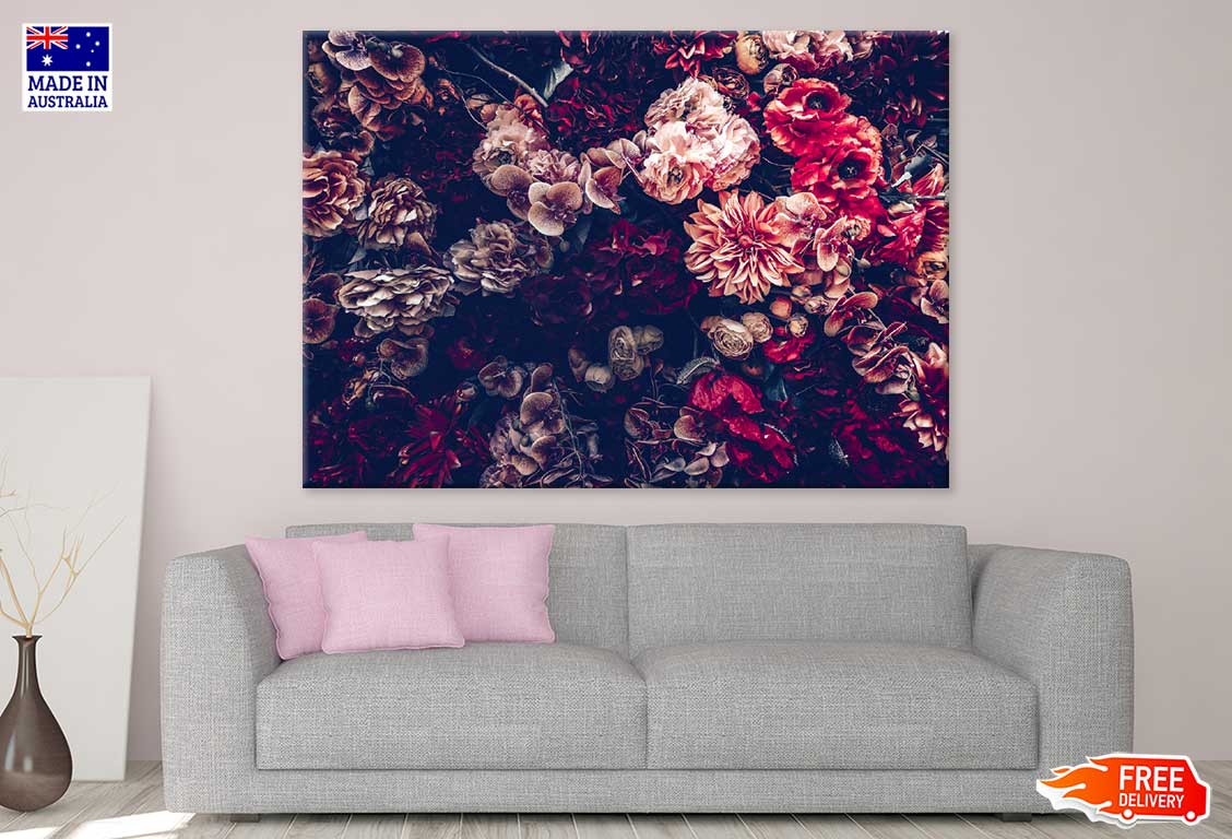 Pink & Red Flowers Photograph Print 100% Australian Made