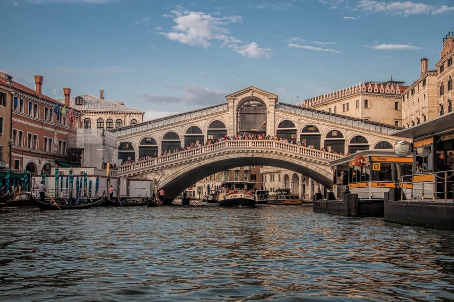 Rialto Bridge Grand Canal in Venice, Italy Print 100% Australian Made
